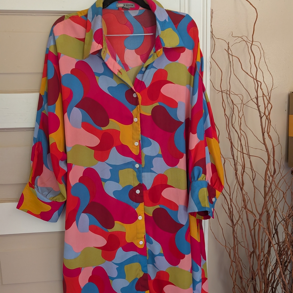 Love By Design Multicolor Swim Coverup